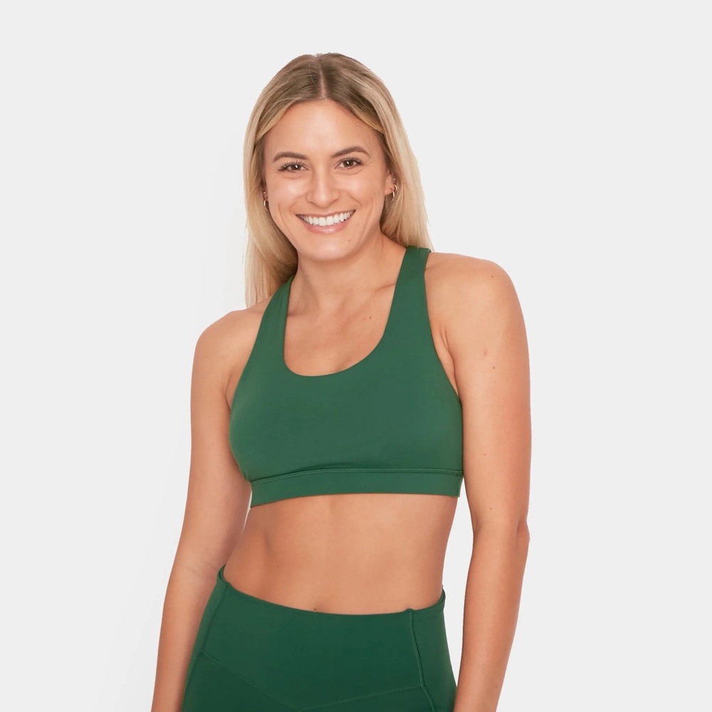 Lattice Back Sports Bra - Cactus